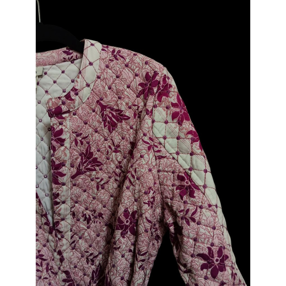 River Island Quilted Floral Jacket with Pockets & Tie Waist - Picture 7 of 11